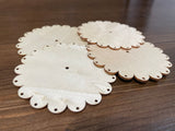 300Pack Blank Wood Flower Cuts with Holes for Creative DIY Crafting