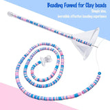 Beading Funnel Tools Kit - 4PCS Bead Threading Funnel Set with Needles for DIY Jewelry Making, Easy Bead Loader Tool for Bracelets, Necklaces, Craft Projects