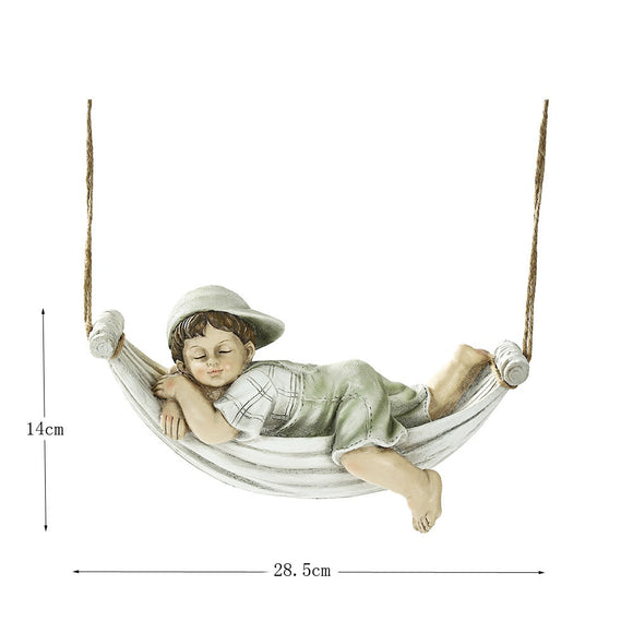 Swinging Boy/Girl Fairy Garden Decoration