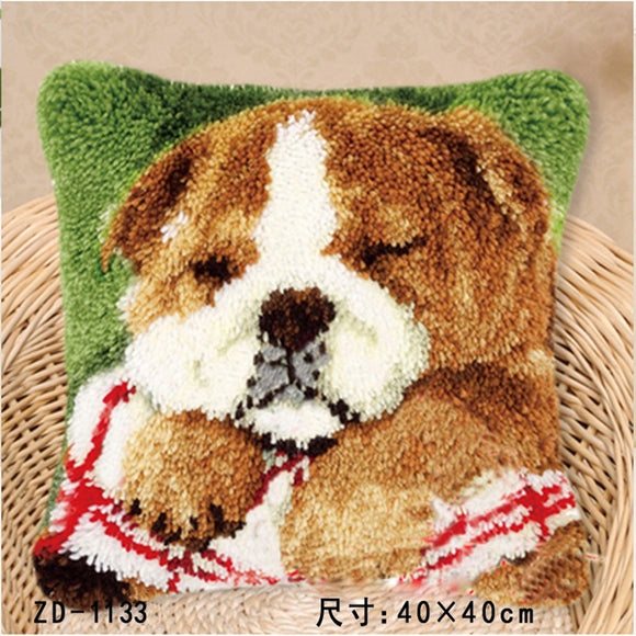 5PACK Latch Hook Pillow Kits - Puppy