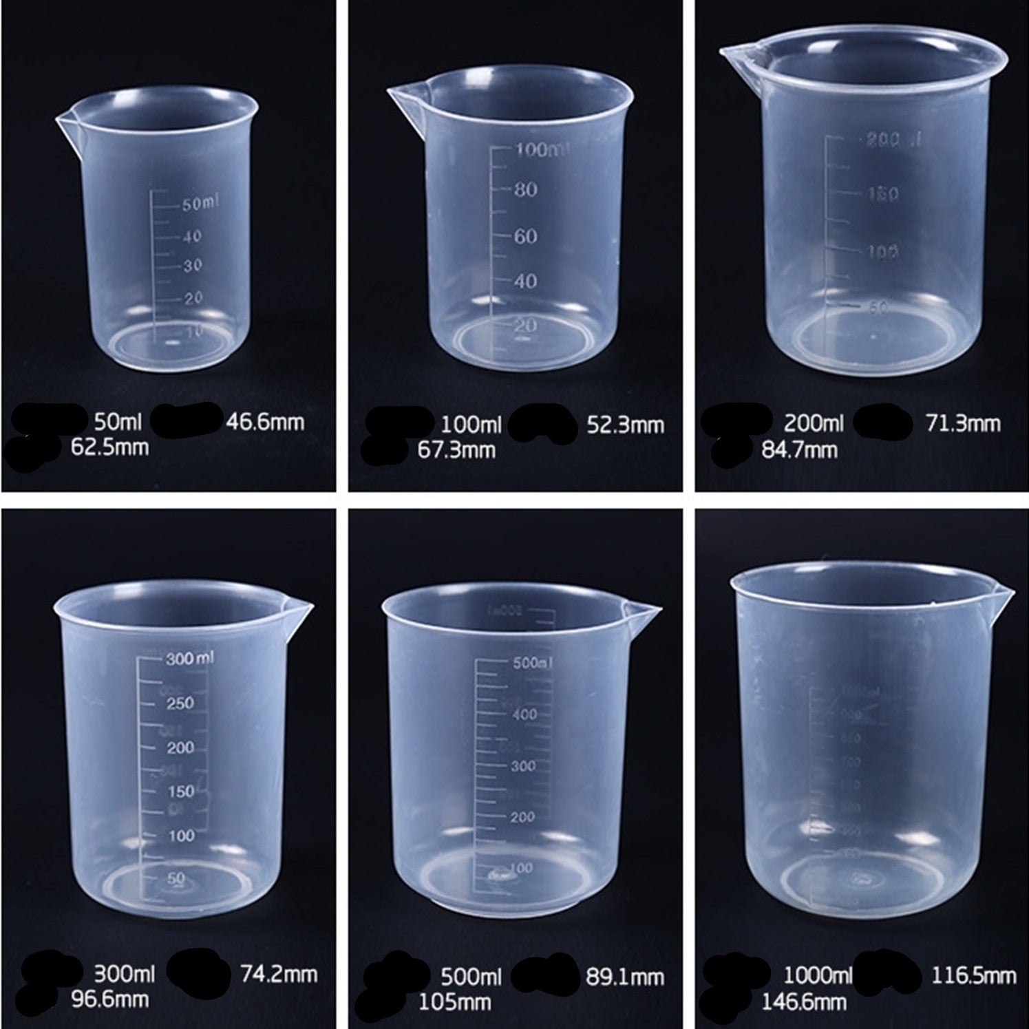 50ml/100ml/150ml/300ml PP Plastic Measuring Cup Without Handle - China  Plastic Cup, Cup