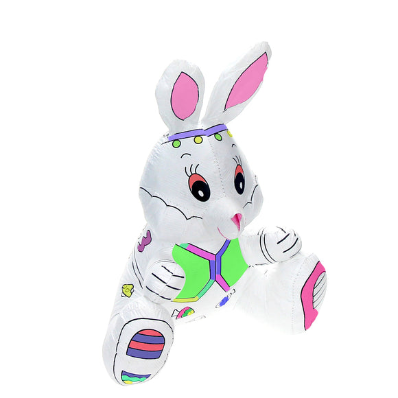 60 packs Reusable of color and wash stuffed animals Coloring big rabbit Canvas and 4 Color Magic Markers