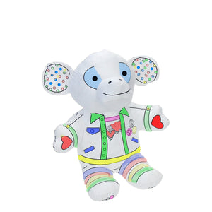 72 packs Reusable of color and wash stuffed animals Monkey Canvas and 4 Color Magic Markers