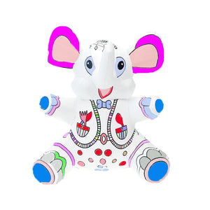 180 packs Reusable of color and wash stuffed animals Baby Elephant Canvas and 4 Color Magic Markers
