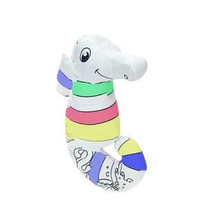 240 Packs Reusable Of Color And Wash Stuffed Animals Baby Seahorse Canvas And 4 Color Magic Markers