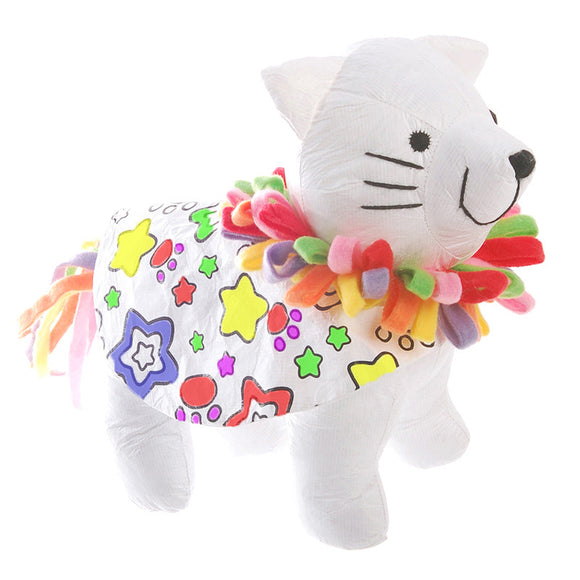 96 Packs Reusable Of Color And Wash Stuffed Animals Dressing Cat Canvas And 4 Color Magic Markers